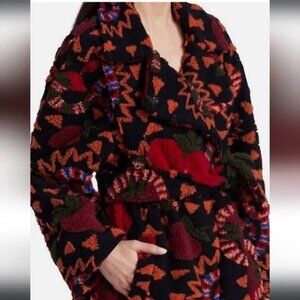 NWT FARM RIO Snake Fruit Fleece Coat